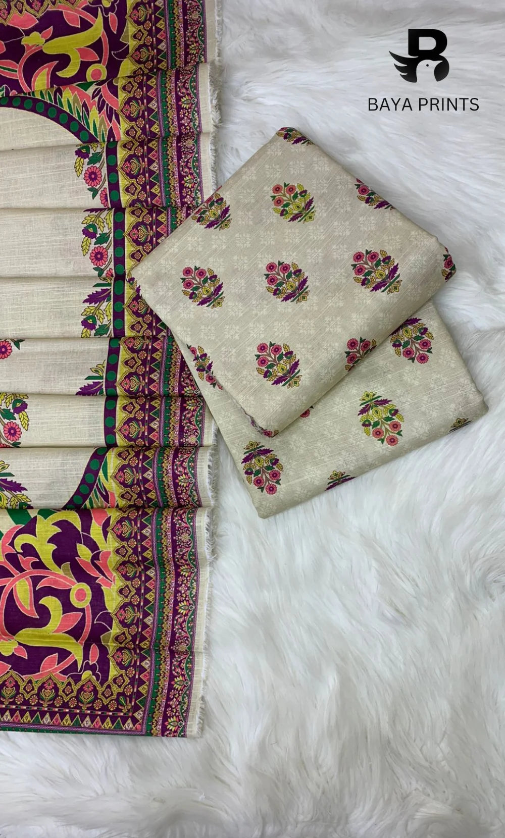 3PC Unstitched Khadar Suit  BA-K-V9-08
