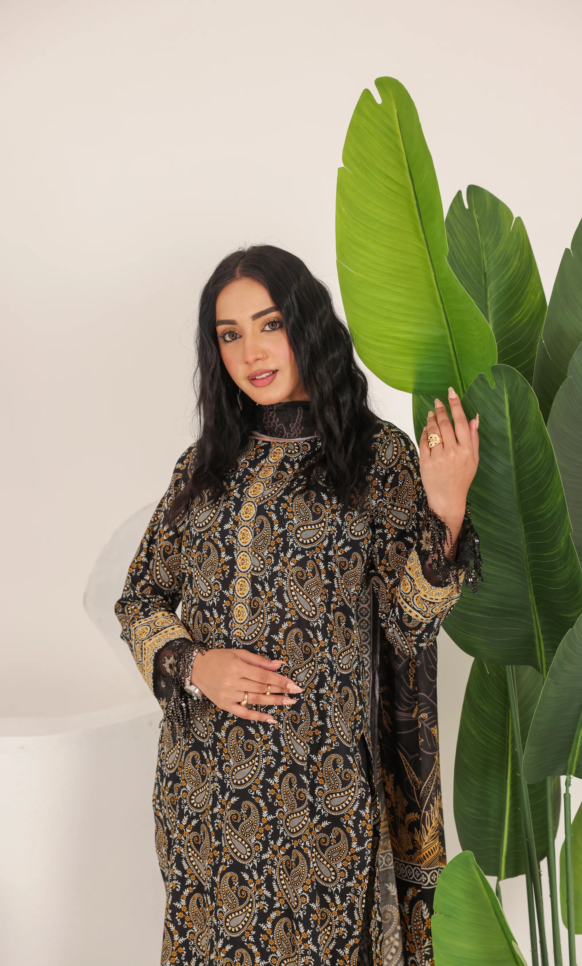 3 Piece Printed Unstitched Lawn Suit | SE-A-09