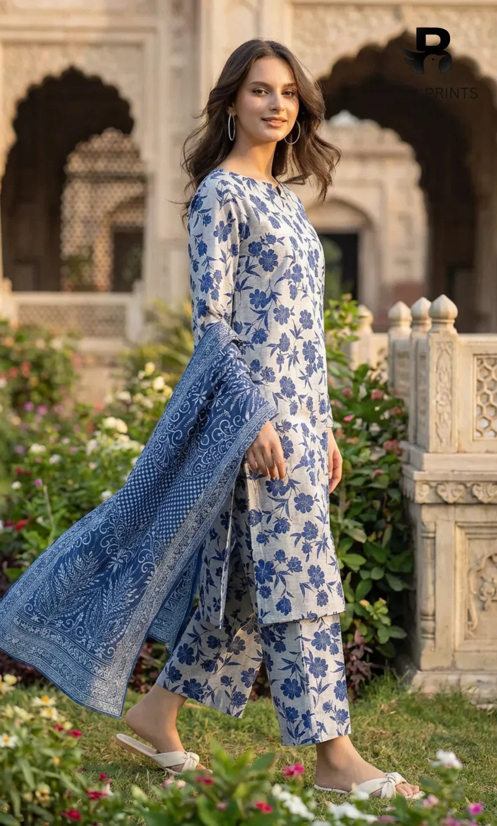 3 Piece Unstitched Printed Lawn Suit- BA-V-7