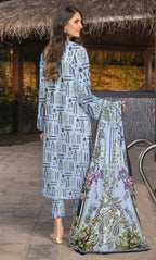 3 Piece Unstitched Premium Lawn Suit- BA-V-30-S32