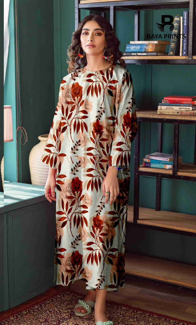 2PC Unstitched Printed Lawn Suit - BA-V7-14 Hover Image