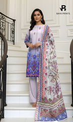 3 Piece Unstitched Karandi Suit BA-V5 007
