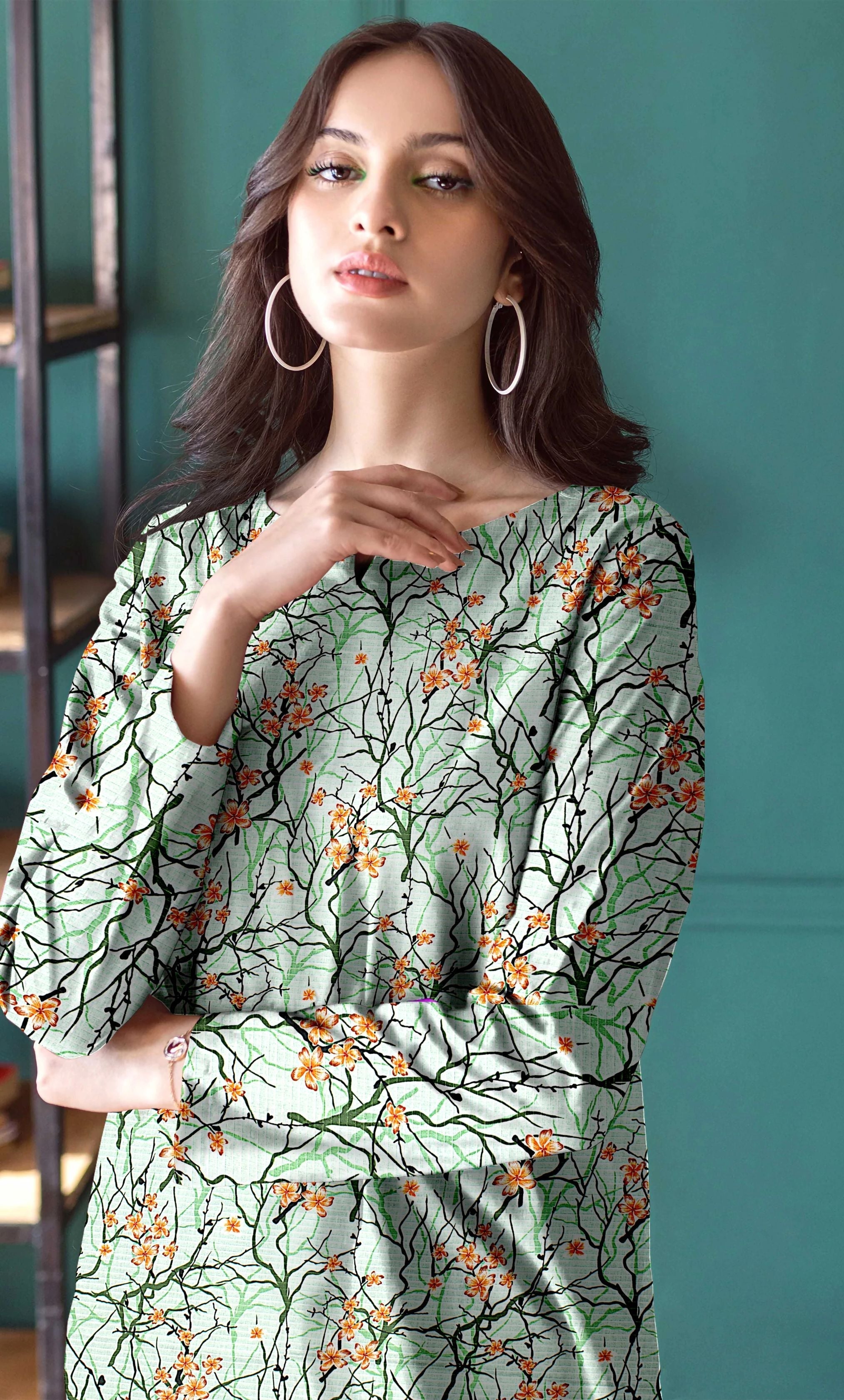 2PC Unstitched Printed Lawn Suit  - BD-V6-13