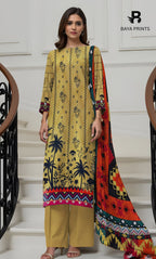 3 Piece Unstitched Karandi Suit BA-V5 008