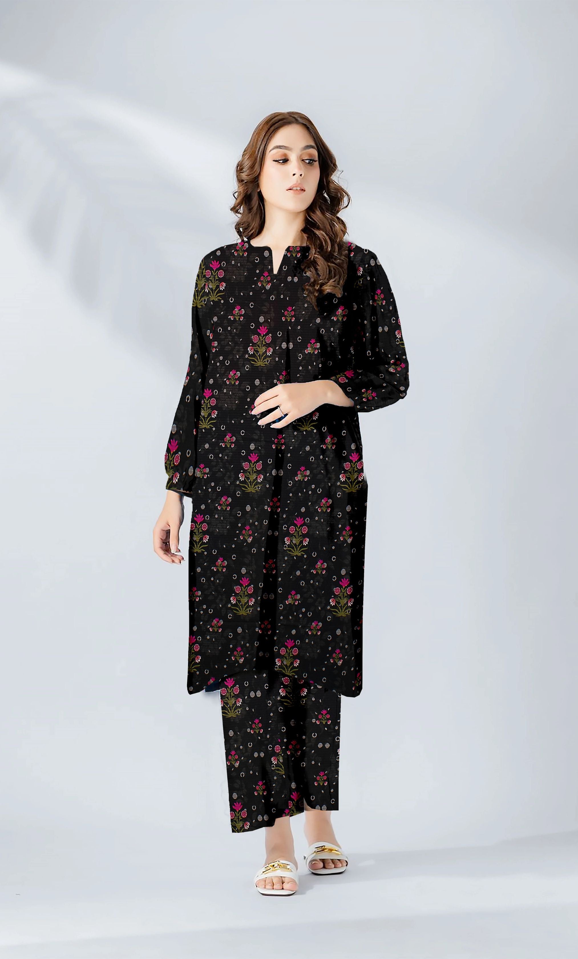 2PC Unstitched Printed Lawn Suit  - BD-V6-12