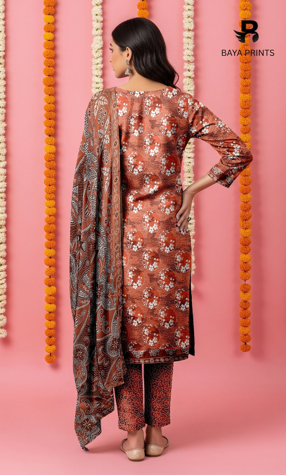 3 Piece Unstitched Printed Viscose Suit-BA-V7
