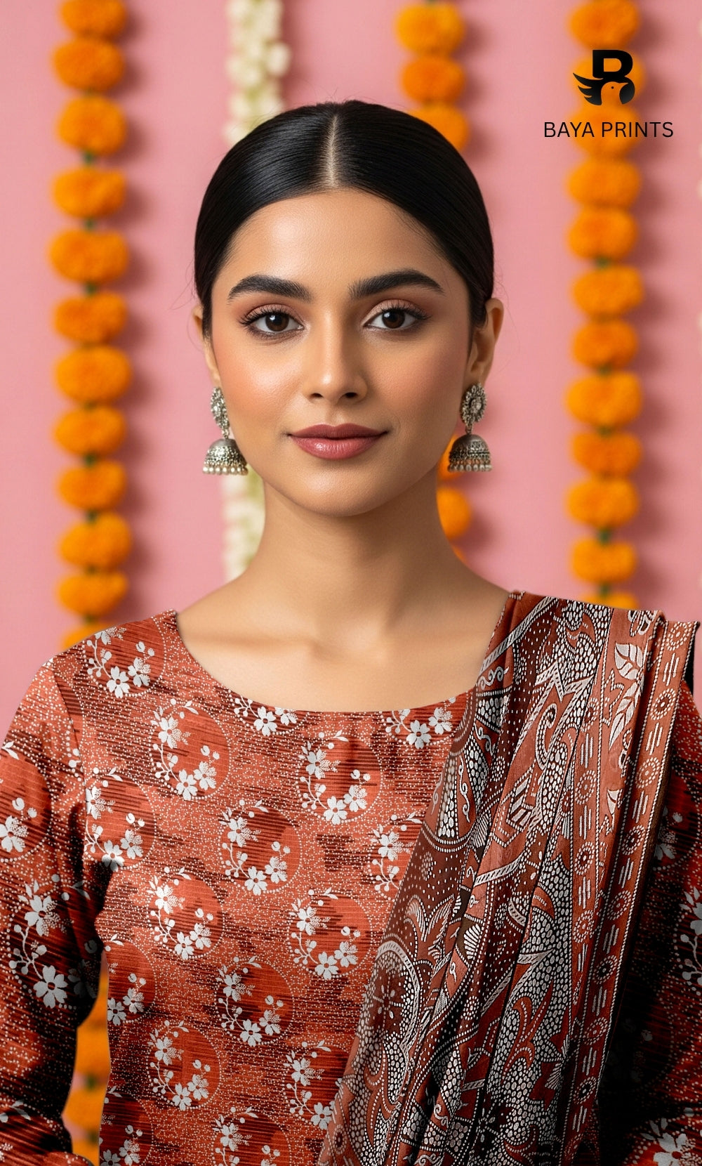 3 Piece Unstitched Printed Doria Viscose Suit with Bamber Dupatta BA-V7-022