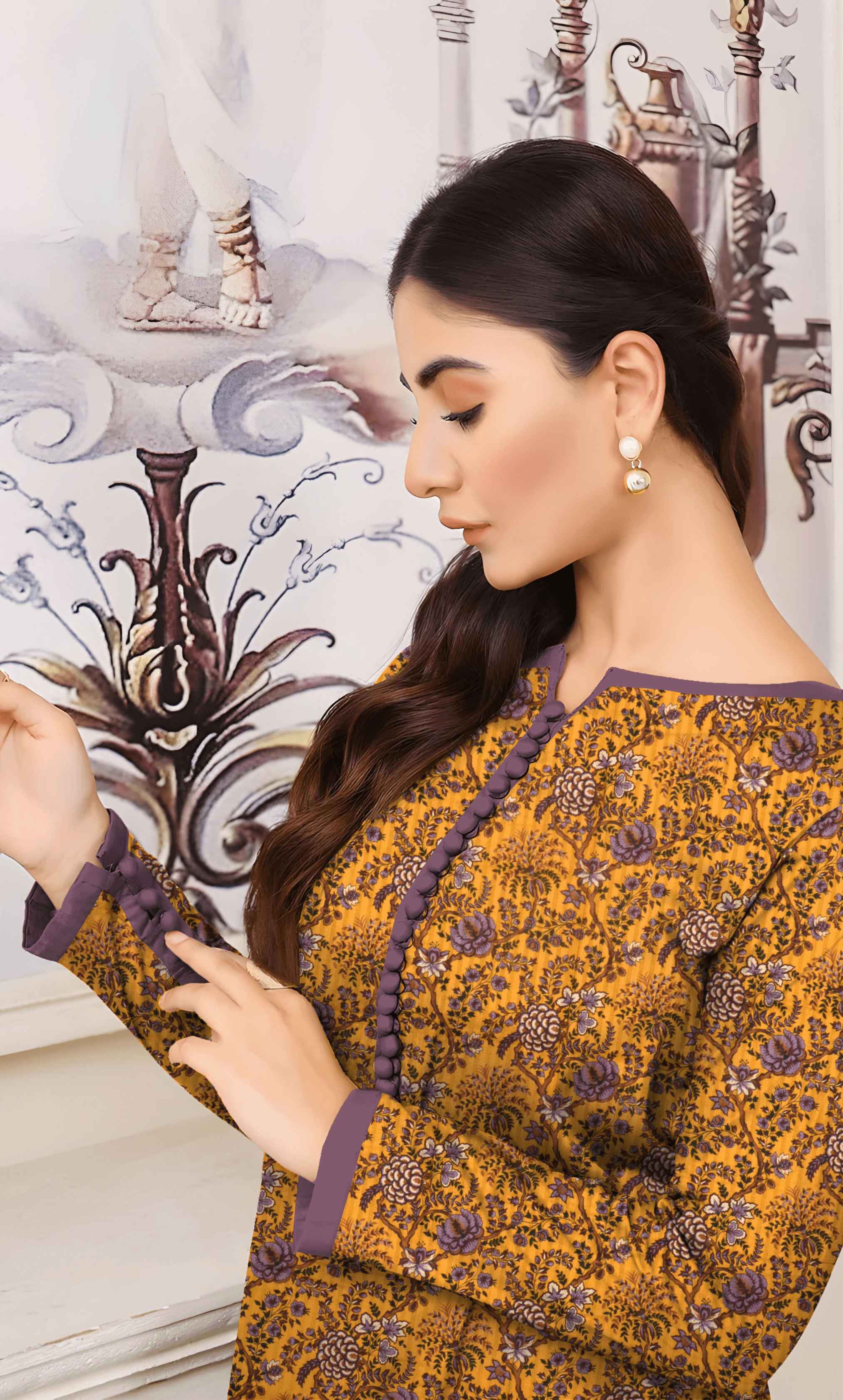 2PC Premium Linen Unstitched-DE V6 -013