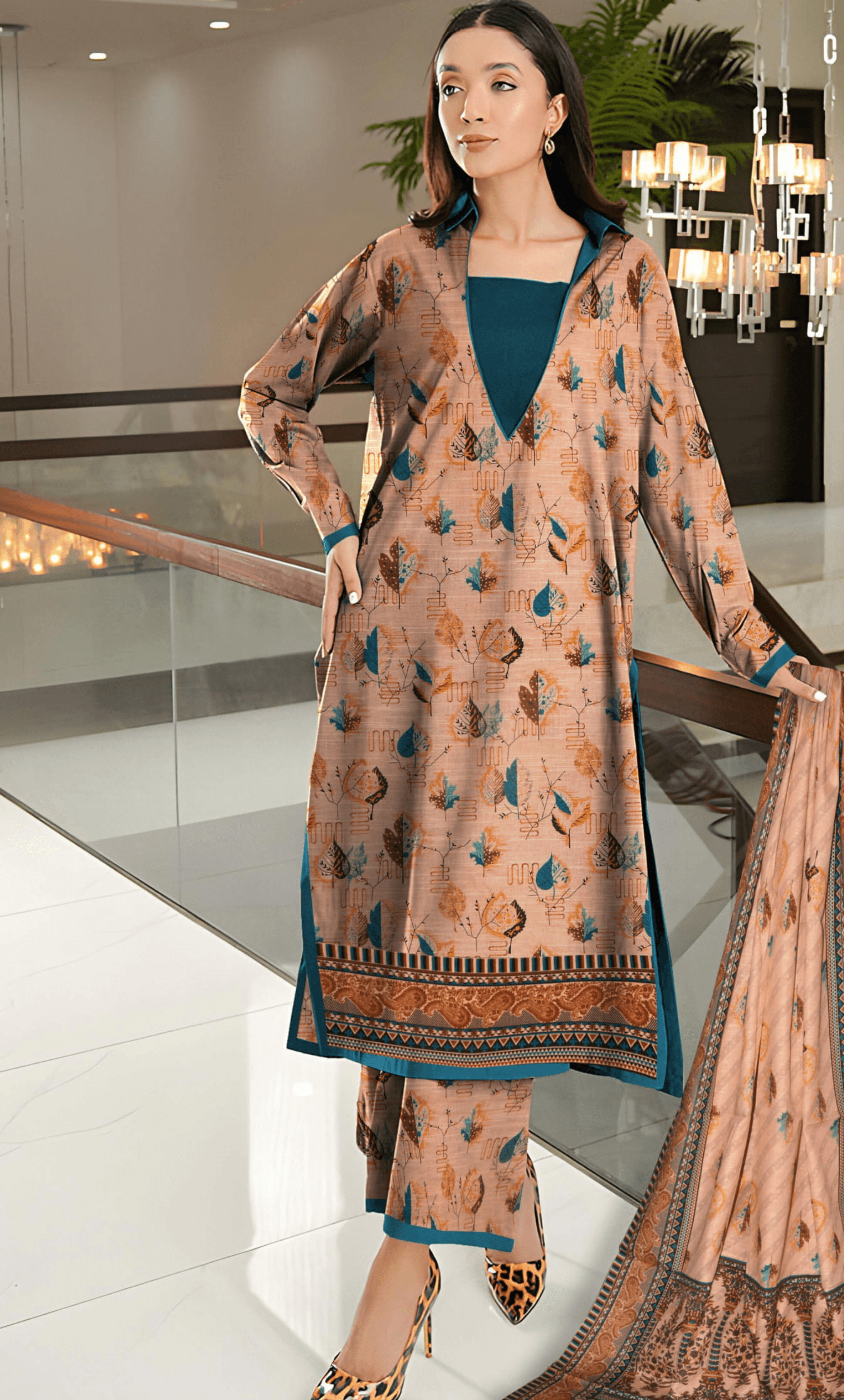 3PC Unstitched Khadar Suit  BA-K-V7 -13