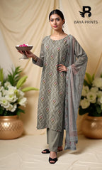 3 Piece Unstitched Karandi Suit BA-V10-11