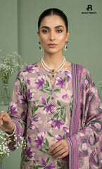 3PC Printed Lawn | Unstitched | BA-V25