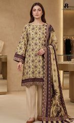 3PC Printed Karandi | Unstitched | BA-V1-09