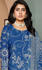 3PC Unstitched Printed Lawn Suit -BA-V14-02