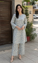 2PC Unstitched Printed Lawn Suit -Orlina