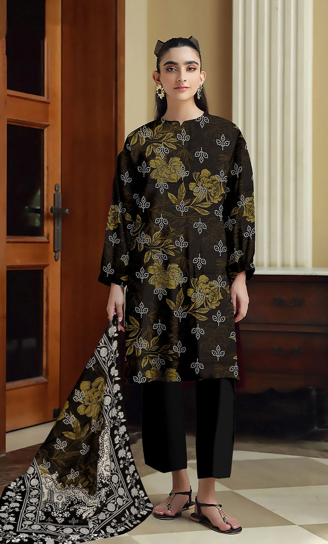 3 Piece Unstitched Printed Lawn Suit -BA-V16-10 Hover Image