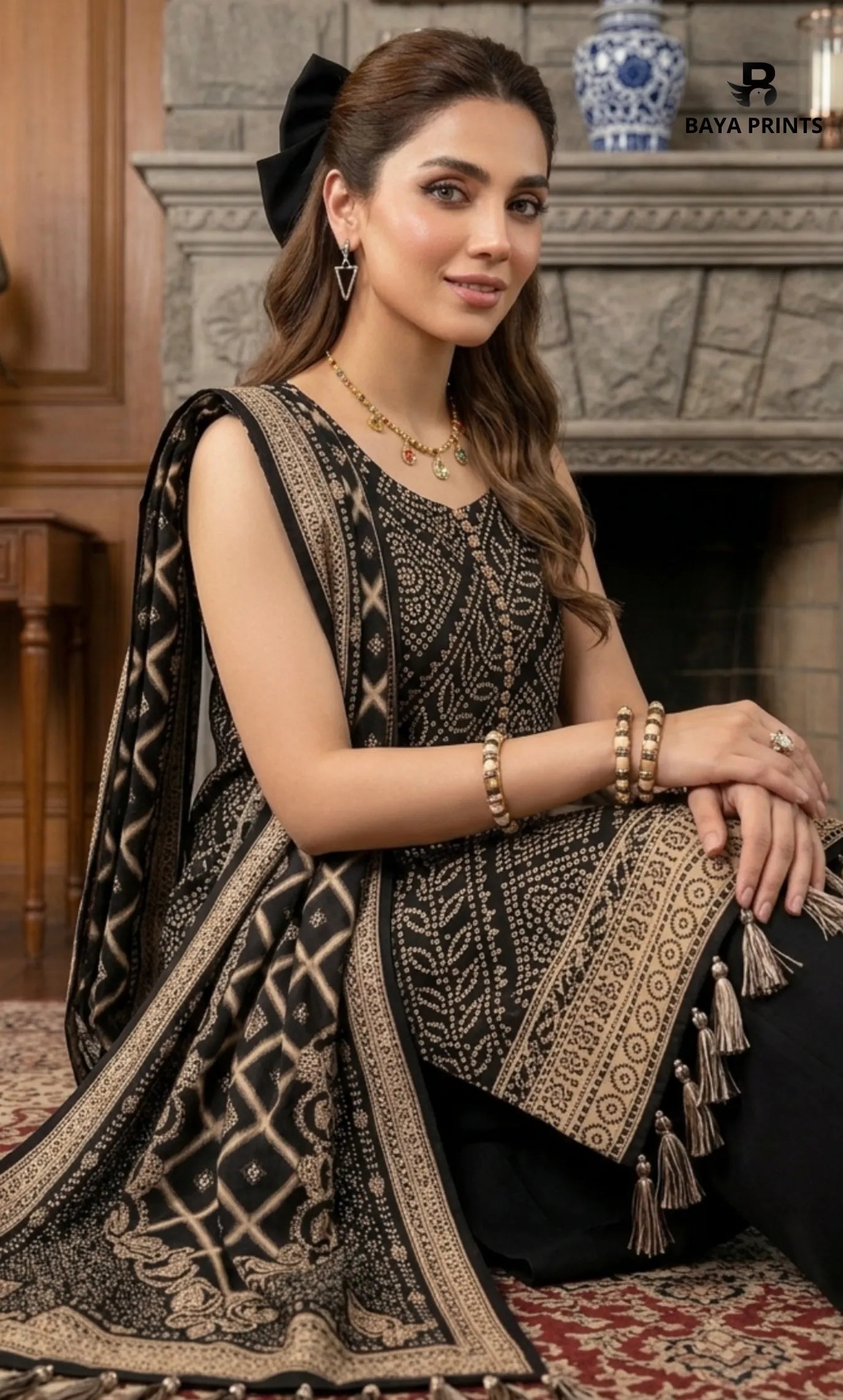 3PC Printed Lawn | Unstitched |  B&S