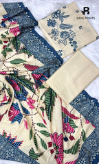 3 Piece Unstitched Karandi Suit BA-V5 004