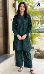 2PC Unstitched Printed Lawn Suit – Orlina (5 Meters)