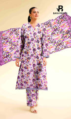 3 Piece Unstitched Printed Lawn Suit -BA-V25-6