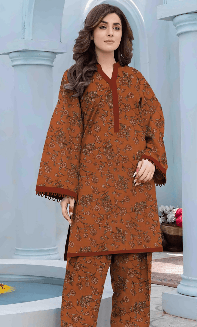 2PC Premium Linen  Unstitched -BA-V9-02 Hover Image