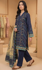 3PC Printed Karandi | Unstitched | BA-V2-03