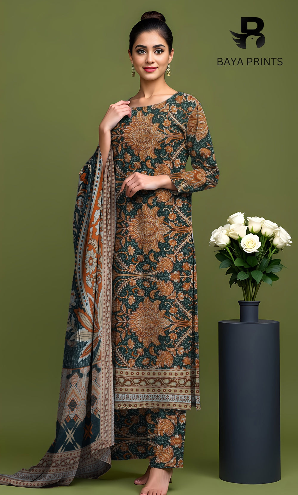 3PC Unstitched Khadar Suit  BA-K-V11-04