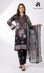 3 Piece Unstitched Printed Viscose Suit-BA-V7