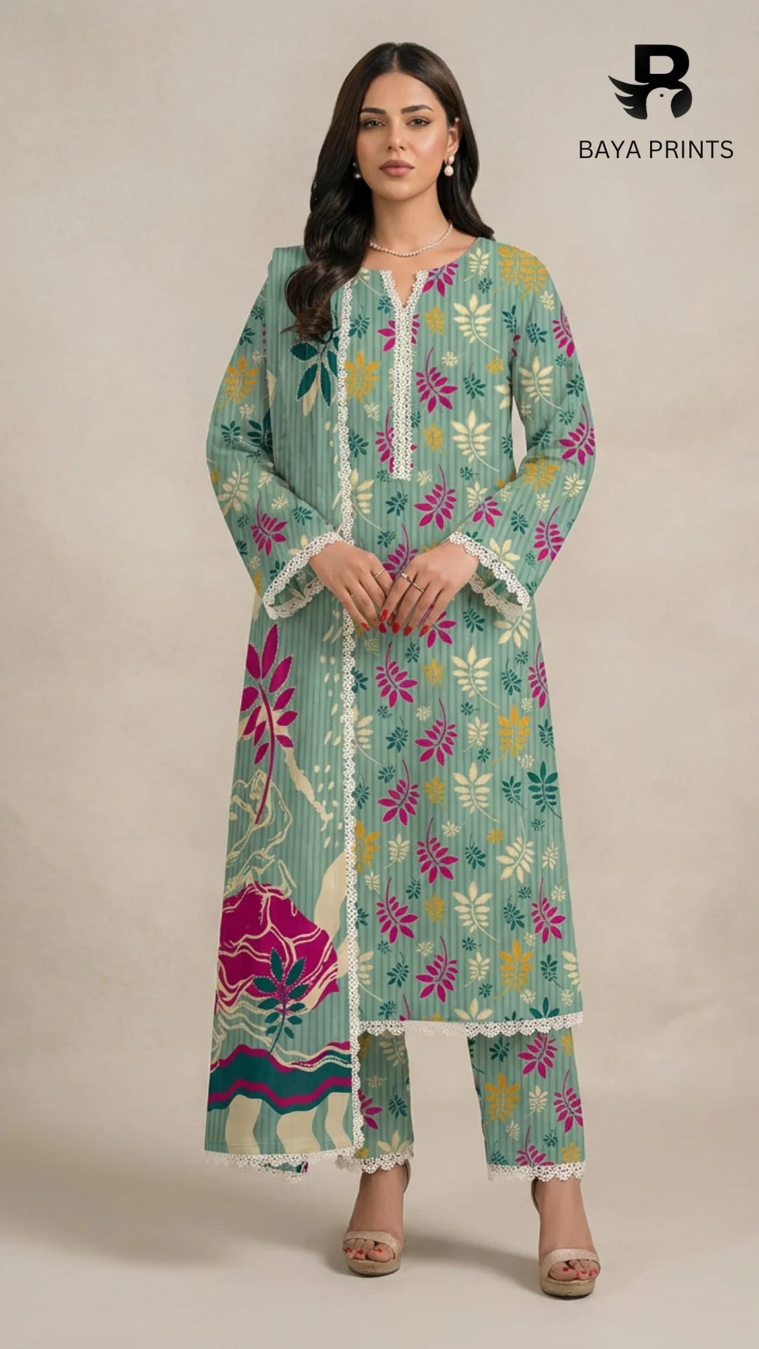 3PC Unstitched Khadar Suit  BA-K-V9-04