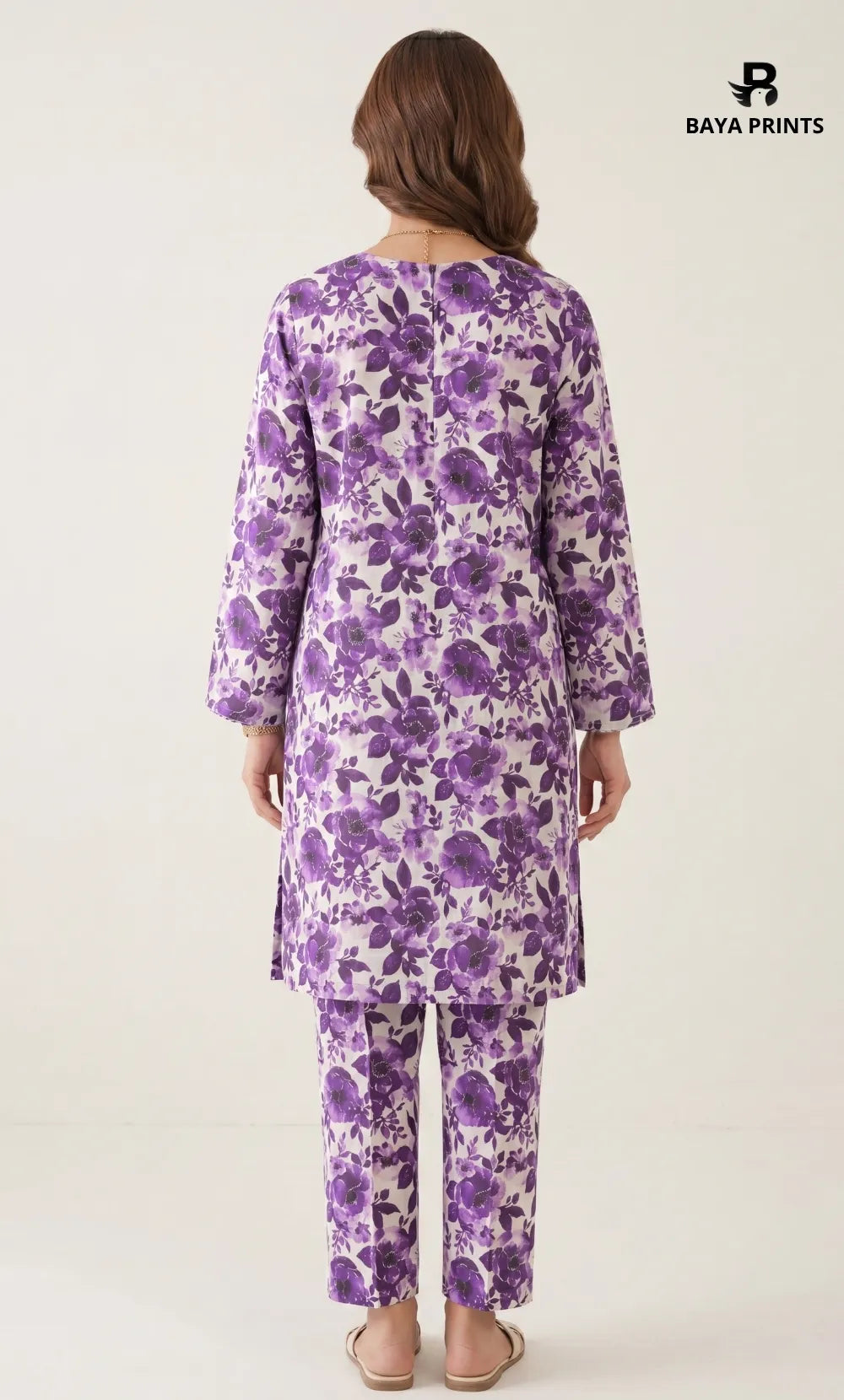 2PC Unstitched Printed Lawn Suit – Orlina (5 Meters)