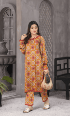 2PC Premium Linen Unstitched-DE V6 -012