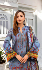 3PC Embroidered Unstitched Lawn Suit - NA-V4-01