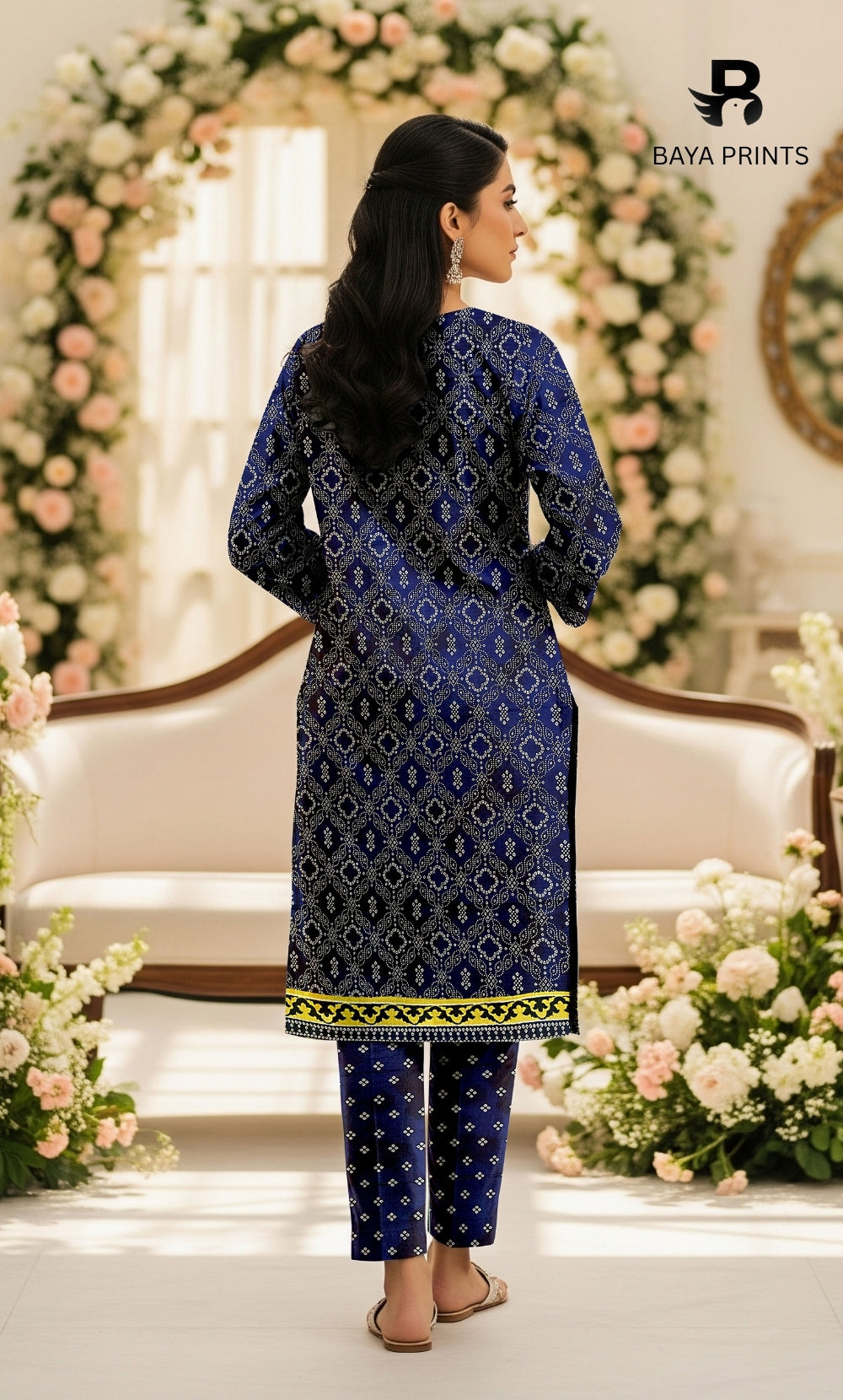 3 Piece Unstitched Printed Doria Viscose Suit with Bamber Dupatta BA-V7-003