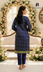 3 Piece Unstitched Printed Doria Viscose Suit with Bamber Dupatta BA-V7-003