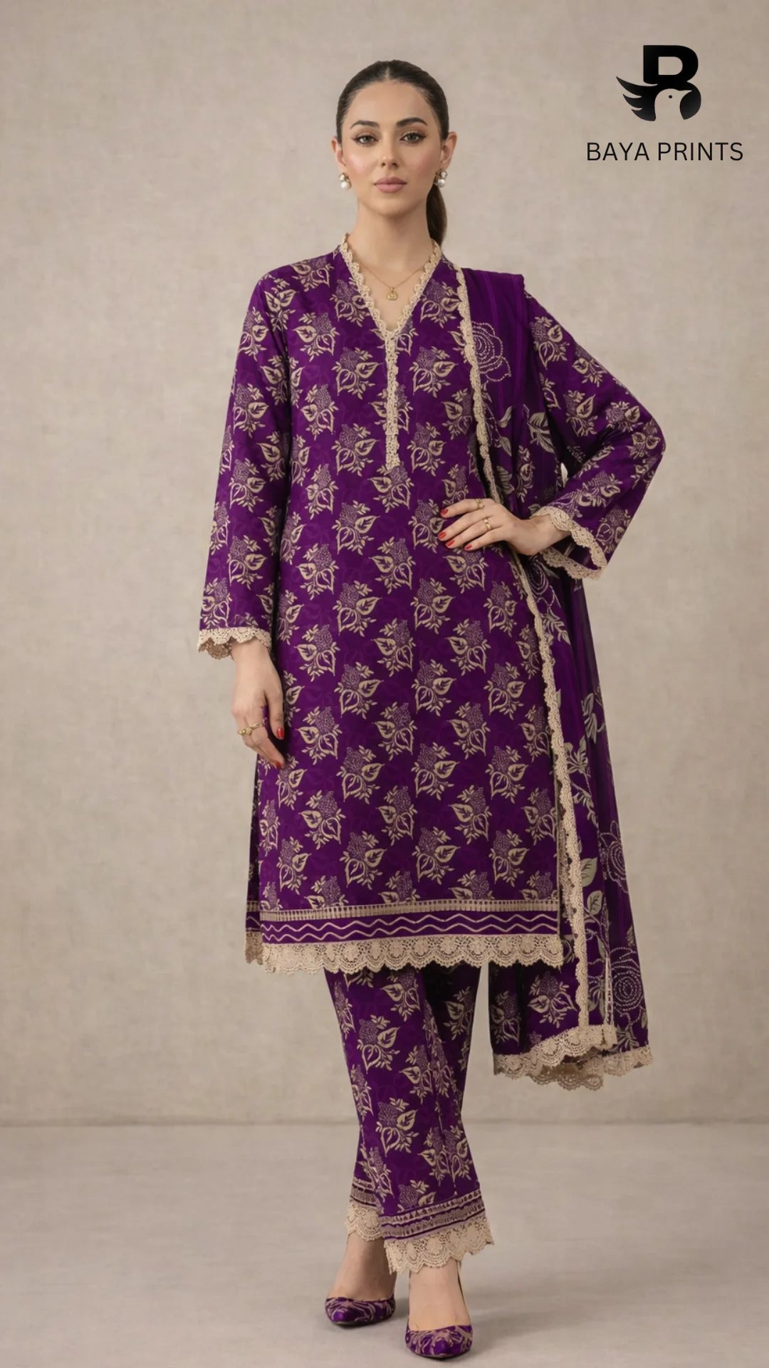 3PC Unstitched Khadar Suit  BA-K-V9-09