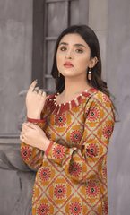 2PC Premium Linen Unstitched-DE V6 -012
