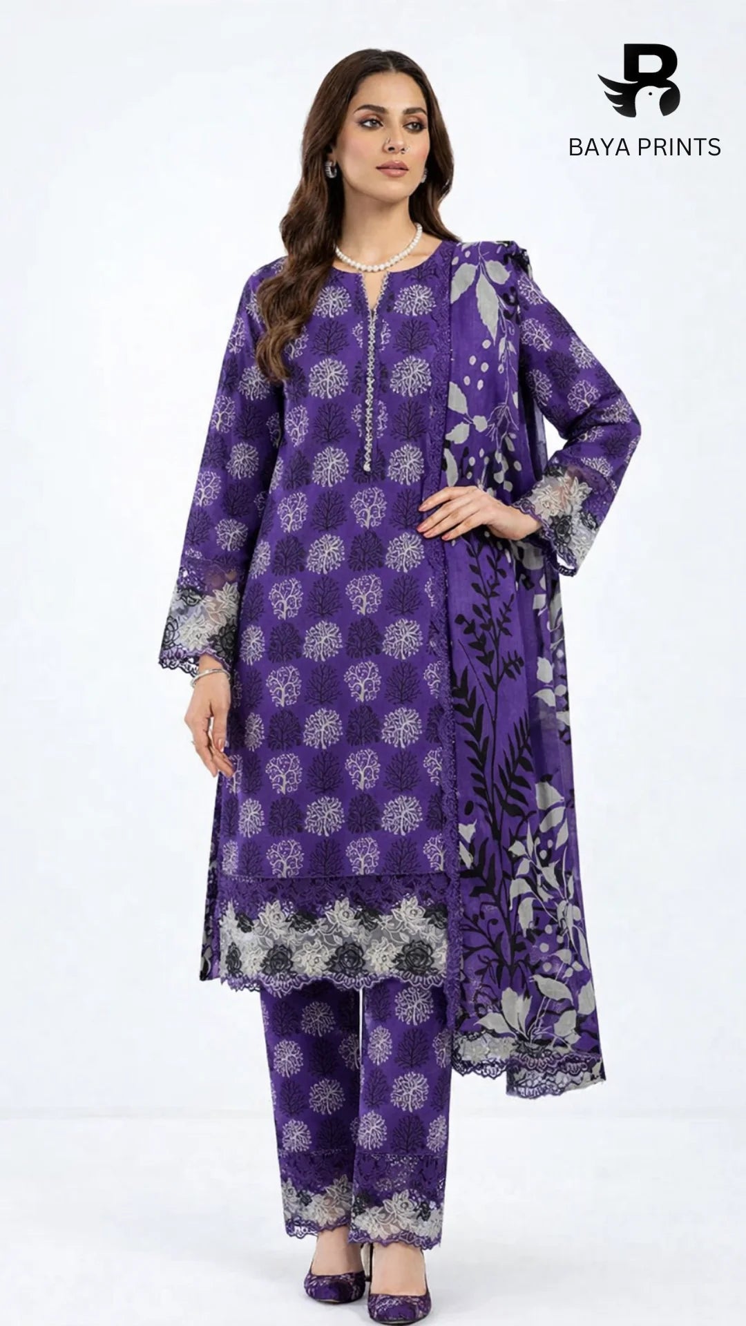 3PC Unstitched Khadar Suit  BA-K-V9-01