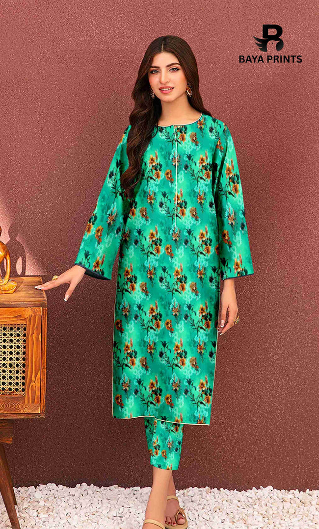 2PC Unstitched Printed Lawn Suit - BA-V7-20 Hover Image
