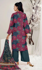 3 Piece Unstitched Printed Lawn Suit -BA-V16-16