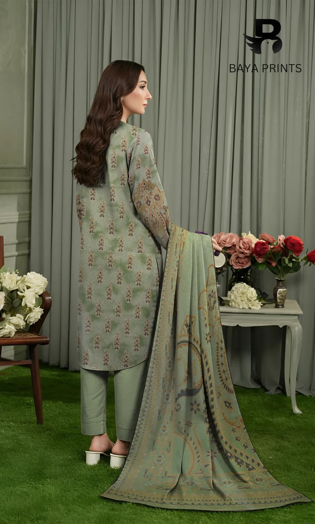 3 Piece Unstitched Karandi Suit BA-V10-2 Main Image