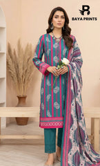 3 Piece Unstitched Lawn Suit -V-21-A-02