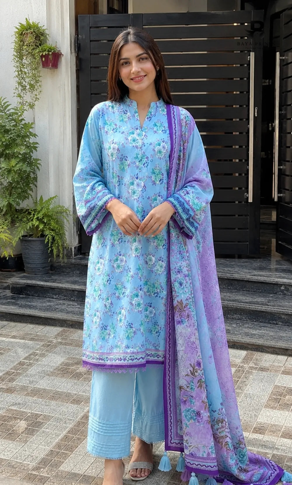 3PC Printed Lawn | Unstitched |  ET-V2