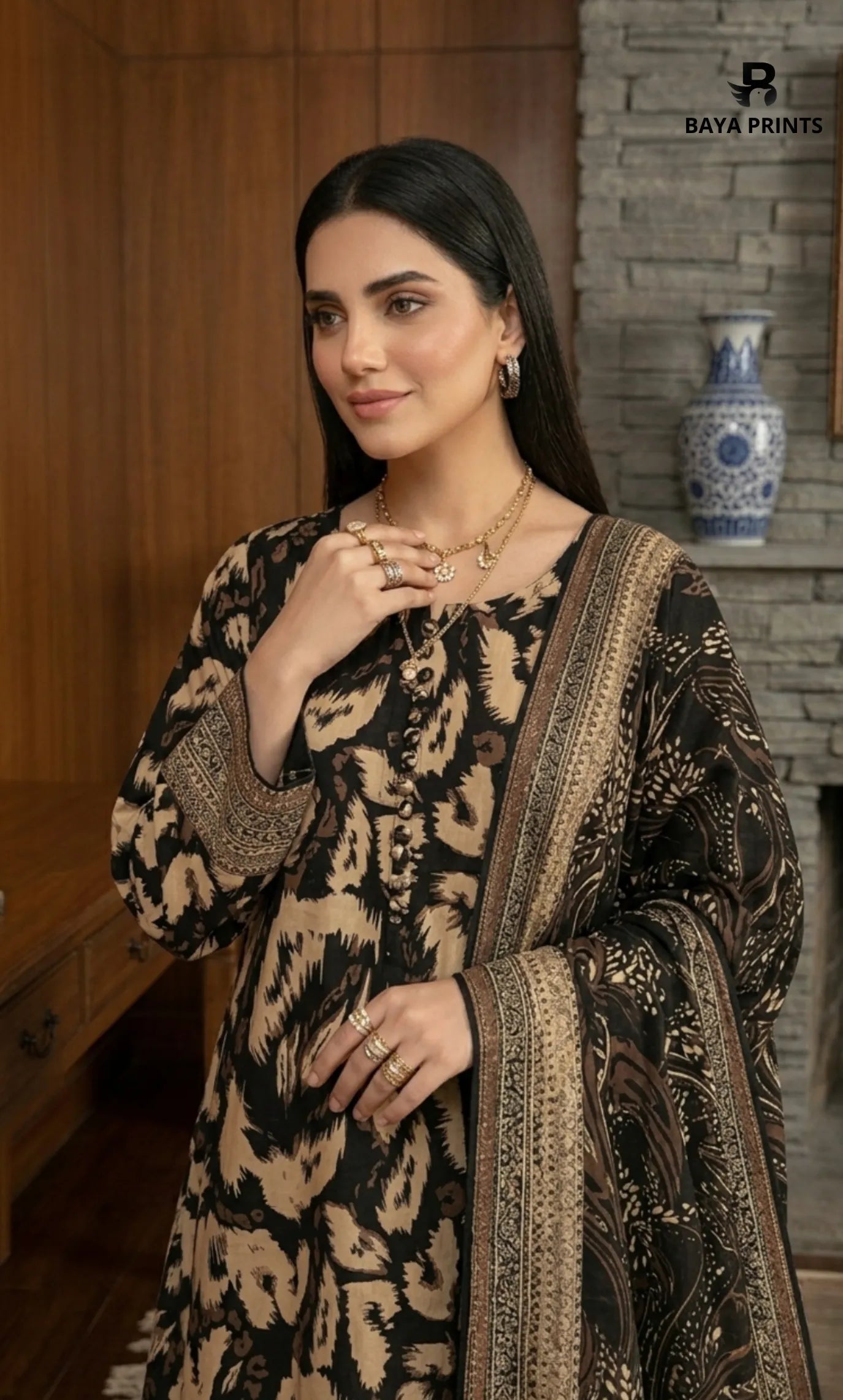 3PC Printed Lawn | Unstitched |  B&S