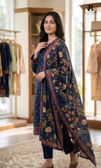 3 Piece Unstitched Printed Viscose Suit-BA-V11