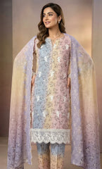 Vireza 3 Piece Unstitched Floral Embroidered Lawn Suit-01