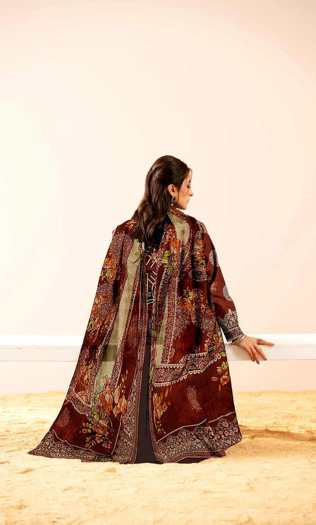 3 Piece Unstitched Printed Lawn Suit | BA-V15-03 Main Image