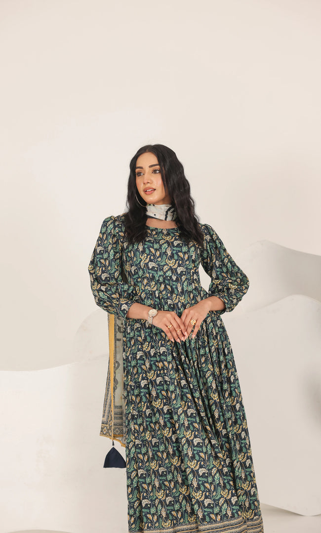 3 Piece Printed Unstitched Lawn Suit | SE-A-02 Hover Image