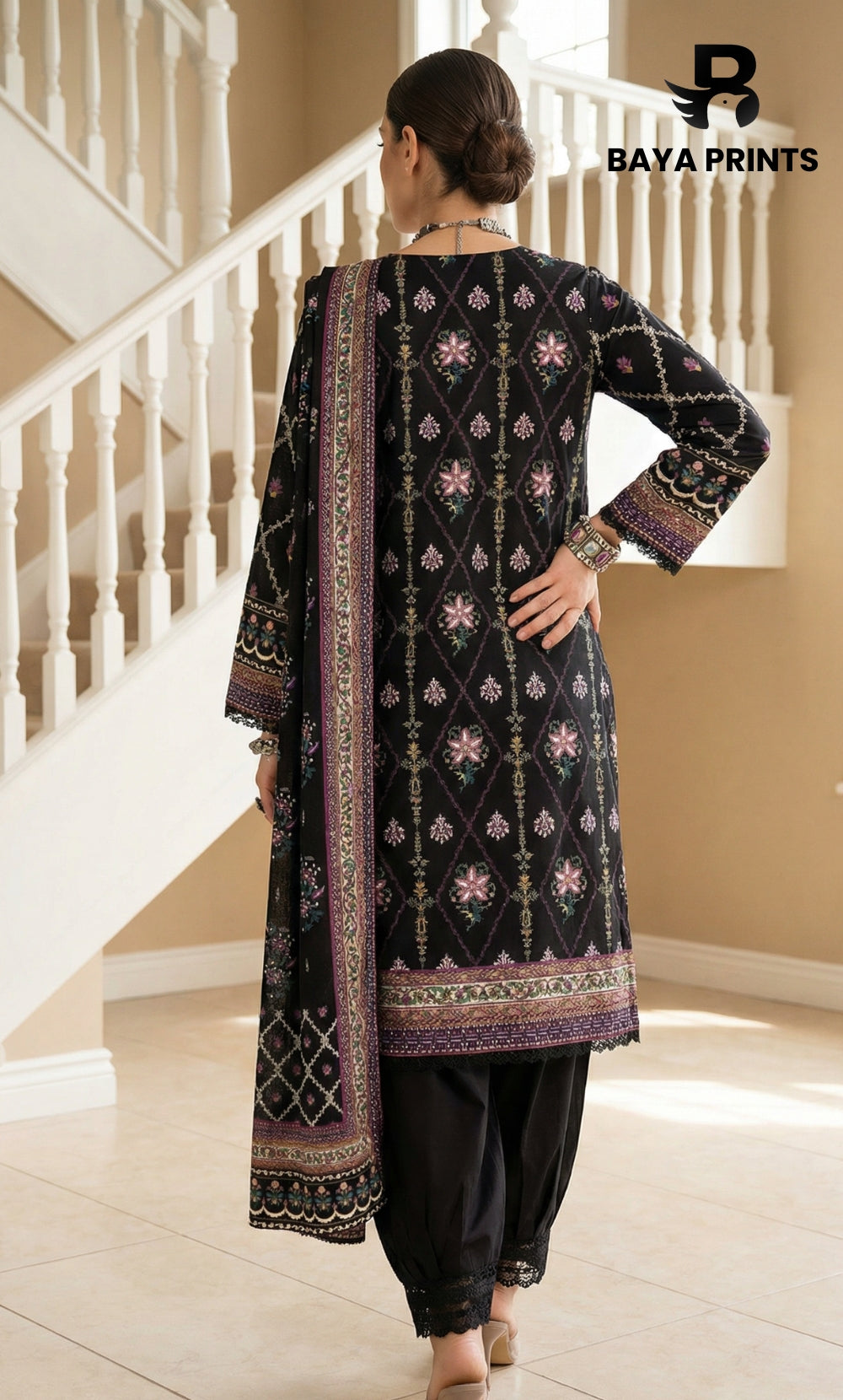 3 Piece Unstitched Lawn Suit -V-21-B-06