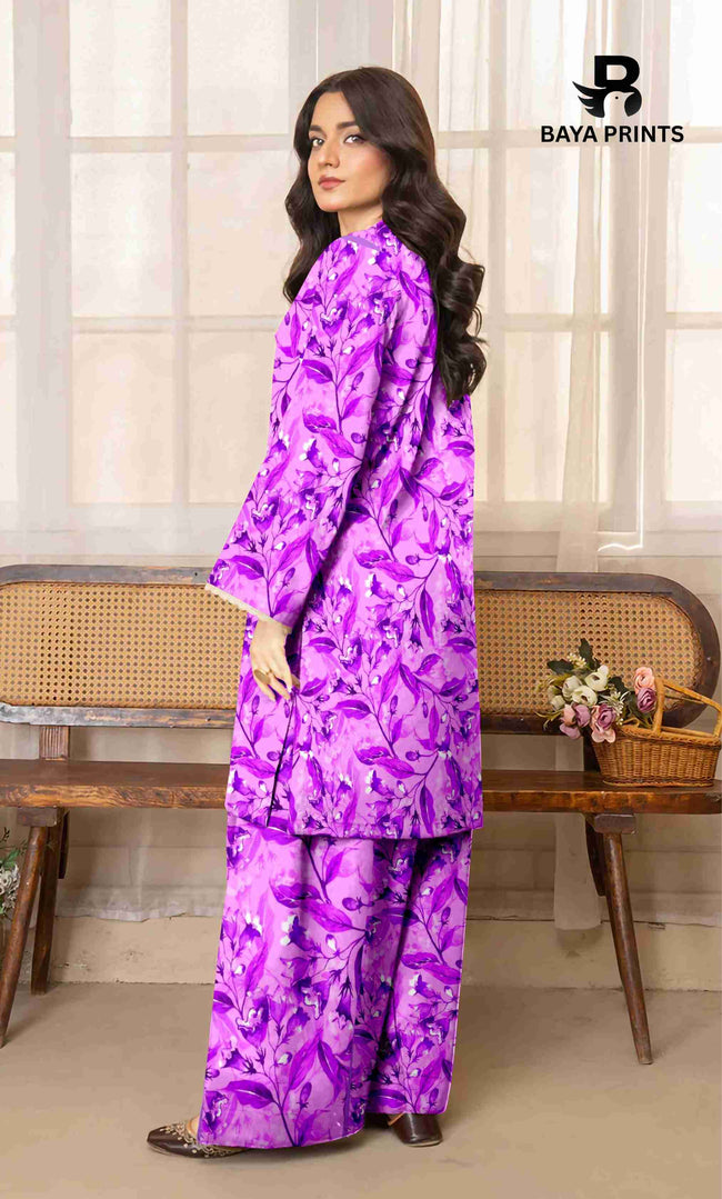2PC Unstitched Printed Lawn Suit - BA-V7-29 Hover Image