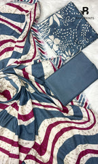 3 Piece Unstitched Karandi Suit BA-V5 006