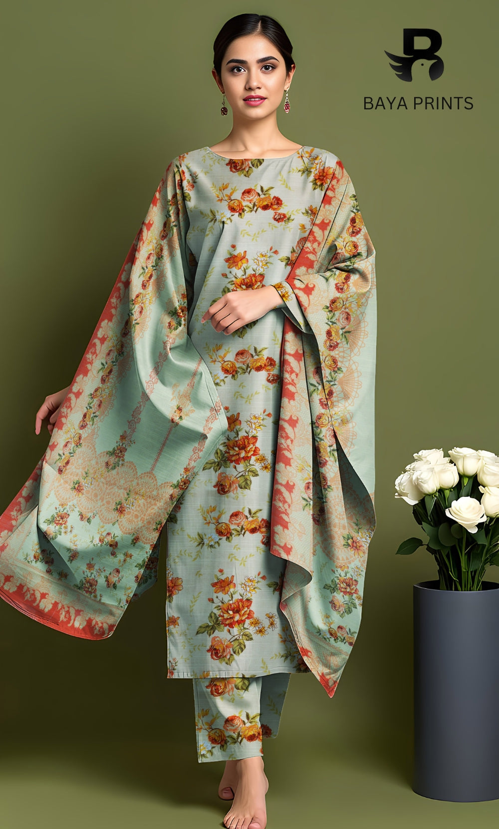 3PC Unstitched Khadar Suit  BA-K-V11-05